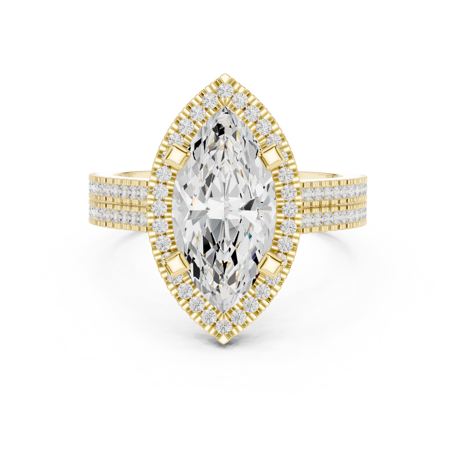 Marquise Halo Ring