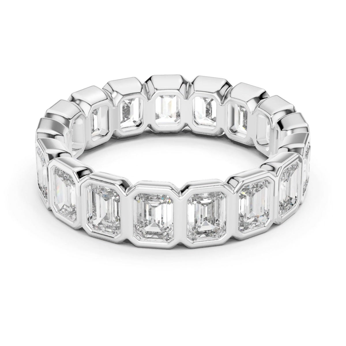 Rectangular Bezel-Style Eternity Band — still from the supplied digital video render