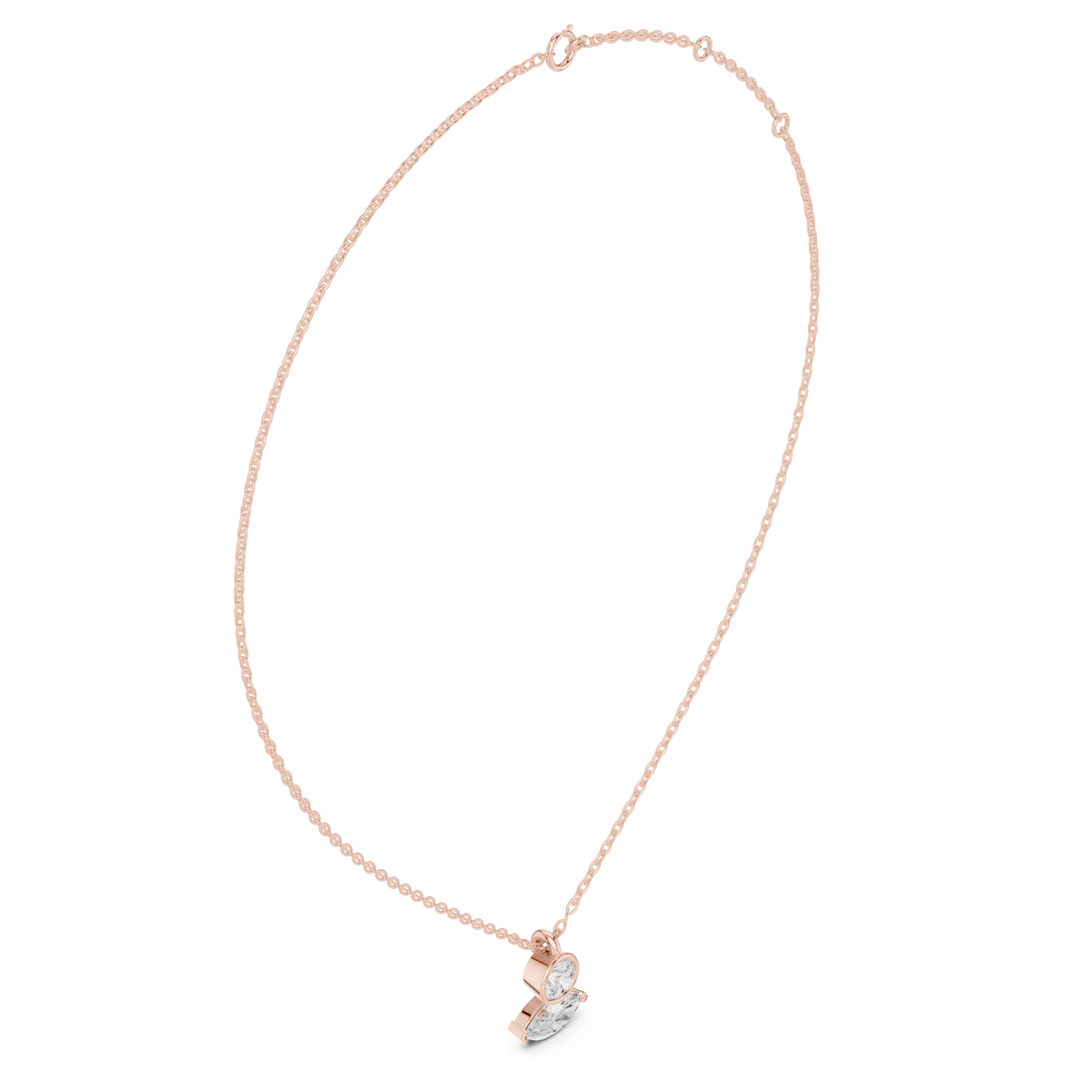 Ribbon Pendant Necklace — SBWN-055 — digital design render