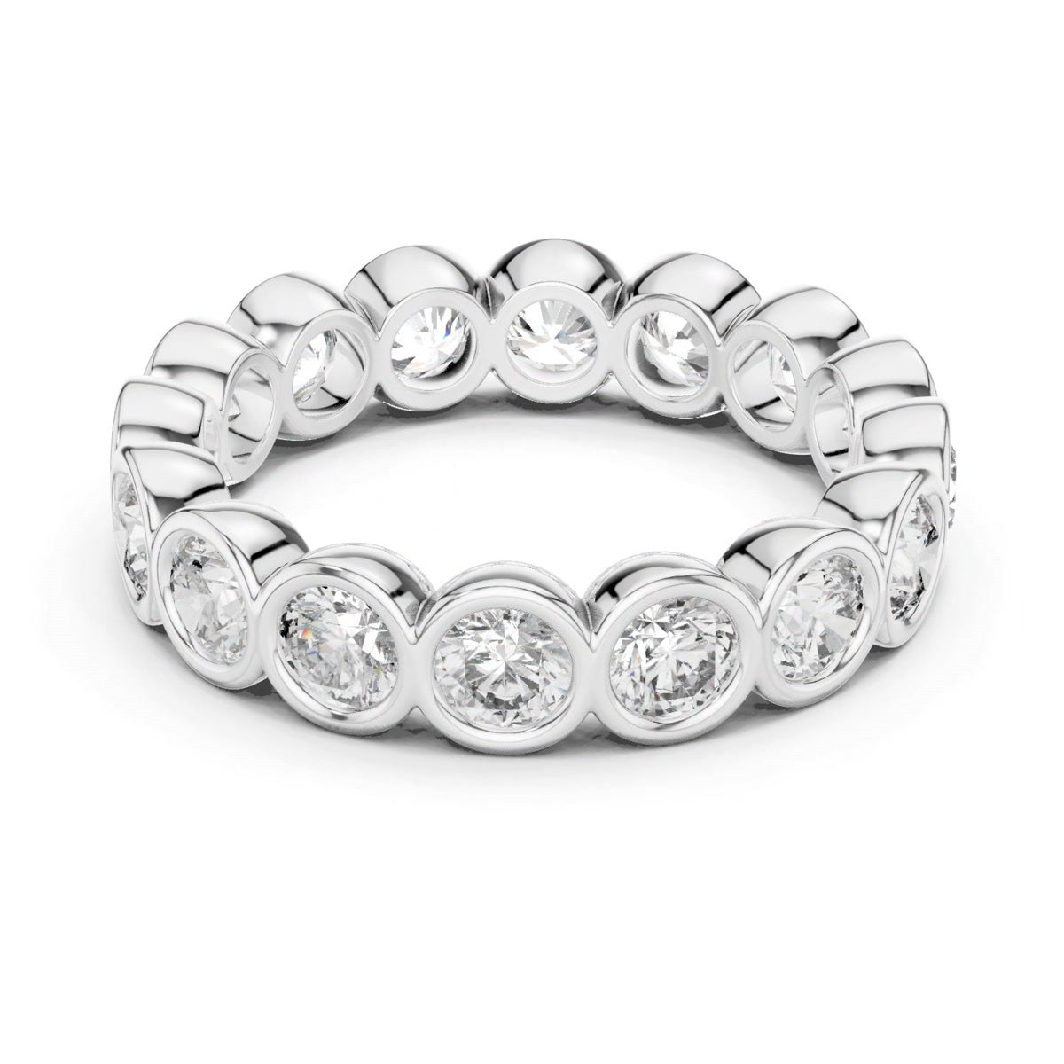 Round Bezel-Style Eternity Band — still from the supplied digital video render