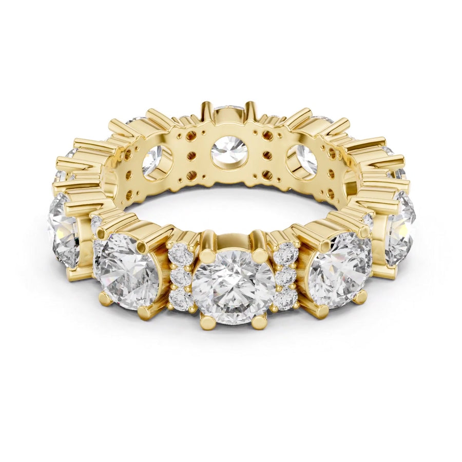 Round Cluster Eternity Band — still from the supplied digital video render