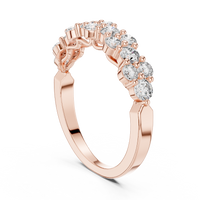 Round Half-Eternity Band — rose-gold-tone digital render, view 1