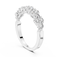 Round Half-Eternity Band — silver-tone digital render, view 1