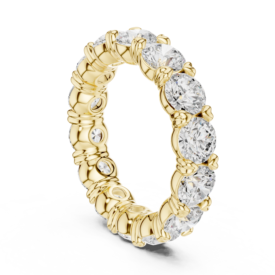 Round Scalloped Eternity Ring — 5CT Design — digital design render