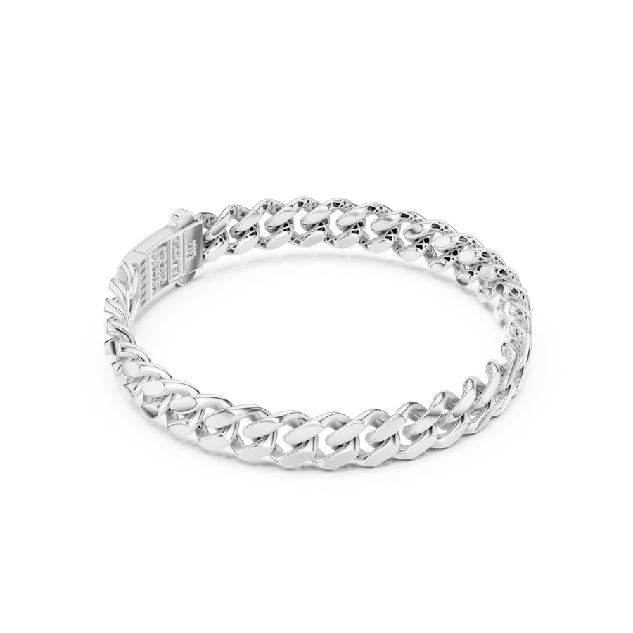 Sculpted Curb Link Bracelet — B9-311 — digital design render