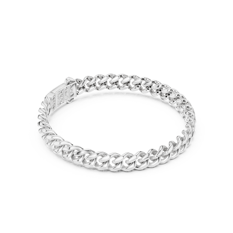 Slim Curb Link Bracelet — B9-315 — digital design render