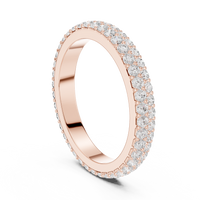 Slim Pavé Eternity Band — rose-gold-tone digital render, view 1