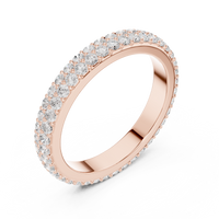 Slim Pavé Eternity Band — rose-gold-tone digital render, view 2