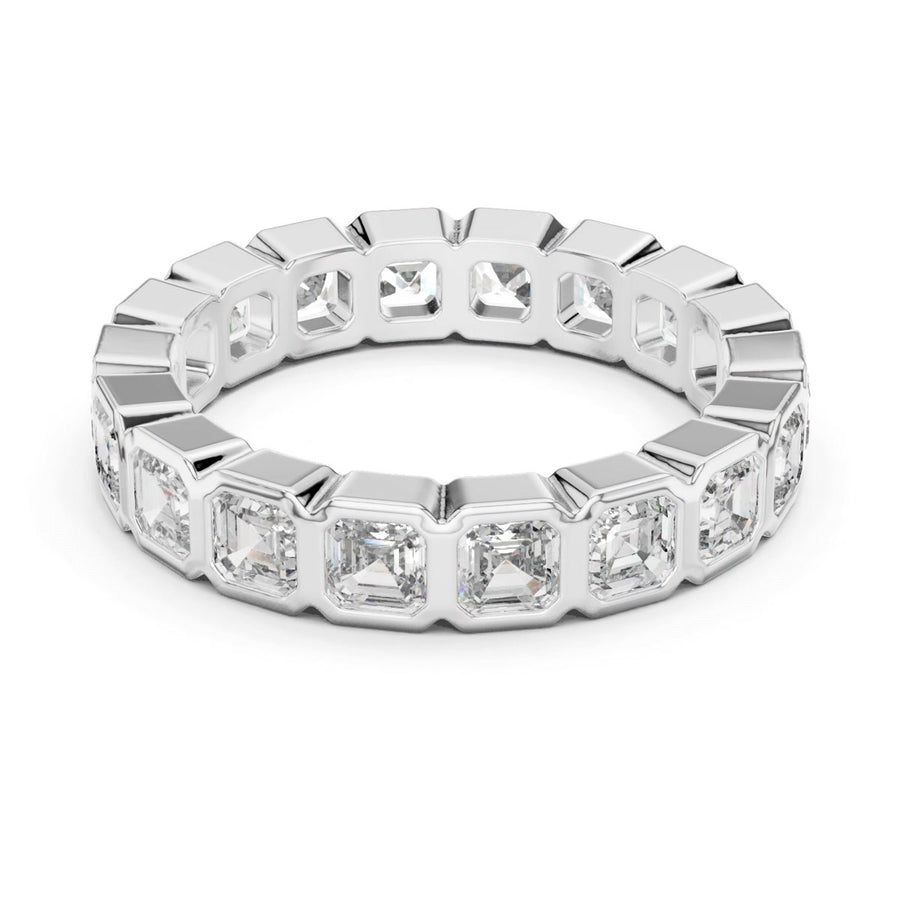 Square Bezel-Style Eternity Band — still from the supplied digital video render