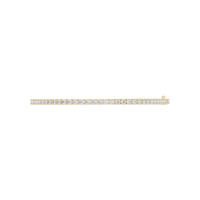 Round-Stone Tennis Bracelet — 3CT Design — digital render in a yellow metal tone