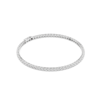 Round-Stone Tennis Bracelet — 4CT Design — digital render in a white metal tone