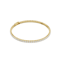 Round-Stone Tennis Bracelet — 4CT Design — digital render in a yellow metal tone