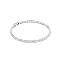 Round-Stone Tennis Bracelet — 5CT Design — digital render in a white metal tone