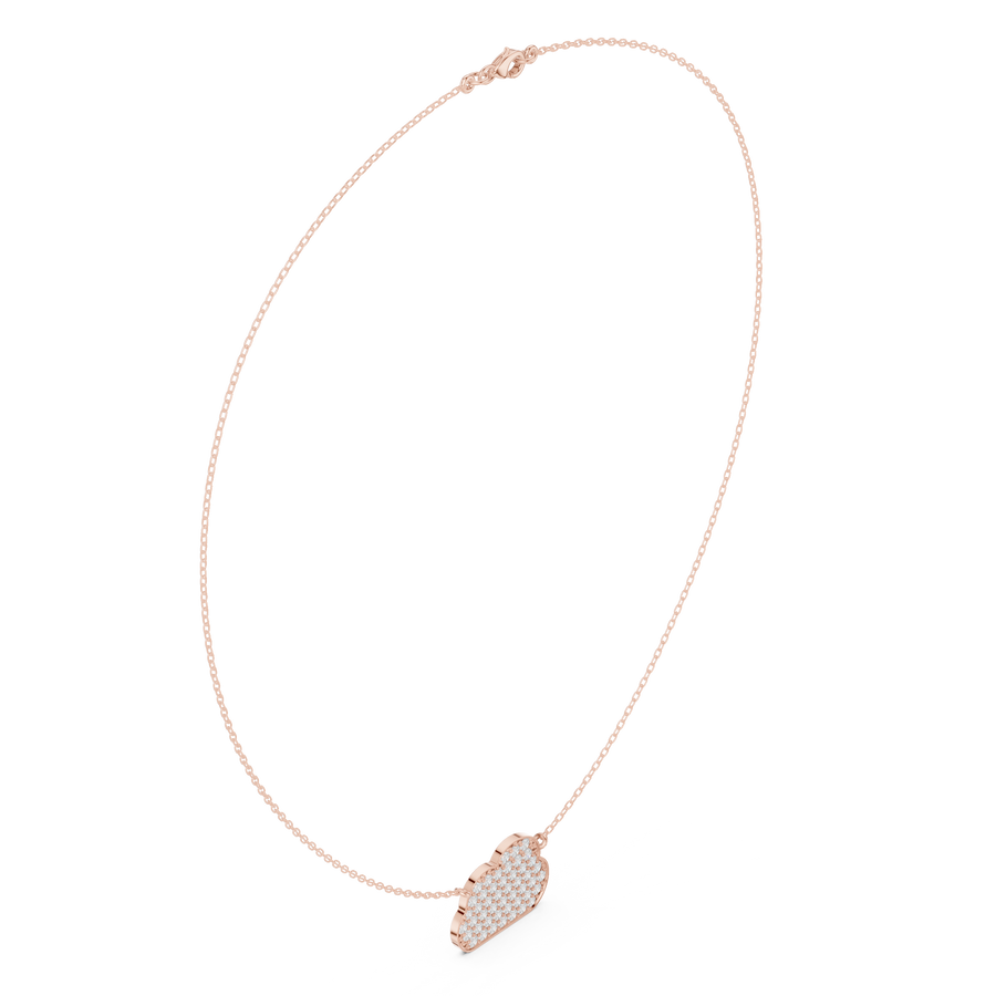 Textured Teardrop Necklace — SBWN-023 — digital design render