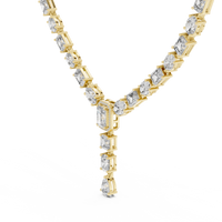 Three-Stone Y-Drop Necklace — GNK-0021 — digital design render
