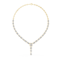 Three-Stone Y-Drop Necklace — GNK-0021 — digital design render