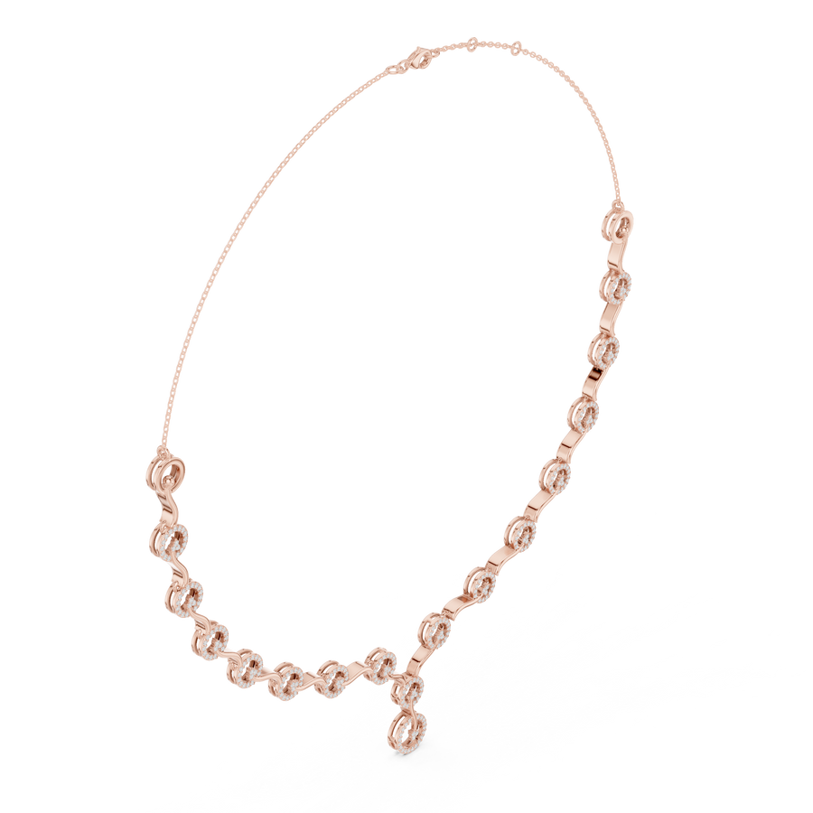 Twist-Link Pendant Necklace — SBWN-038 — digital design render