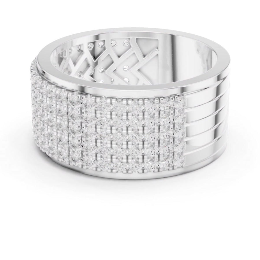 Wide Grid Pavé Band — still from the supplied digital video render