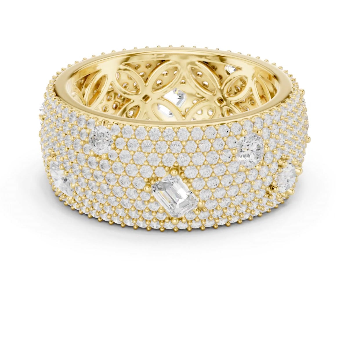Wide Pavé Frame Band — still from the supplied digital video render